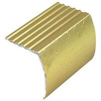 Shur-Trim FA2190HGA12 Stair Nose Moulding, 12 ft L, 1-1/8 in W, Aluminum, Hammered Gold