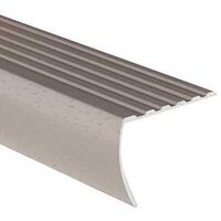 Shur-Trim FA2184HTI03 Stair Nose Moulding, 3 ft L, 1-1/8 in W, Aluminum, Hammered Titanium