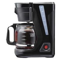 Proctor Silex 43680PS Coffee Maker, 12 Cup Capacity, 900 W, Glass/Plastic, Black