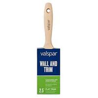 Valspar Wall and Trim 881445250 Paint Brush, 2-1/2 in W, Flat Brush, Polyester Bristle, Beavertail, Ergonomic Handle