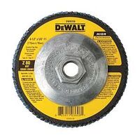 DeWALT DW8358 Flap Disc, 4-1/2 in Dia, 5/8-11 Arbor, Coated, 80 Grit, Medium, Zirconia Abrasive