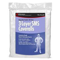 COVERALL HOODED/BOOT DISPO L  