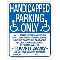 SIGN HANDICAPPED PARKING 19X15
