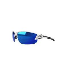 SFTY GLASSES BLUE MIRR&WHT FRM
