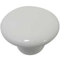 CAB KNOB PORCELAIN WHT 1-1/2IN