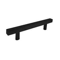 CAB PULL BAR SQ MAT BLACK 96MM