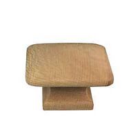 CAB KNOB SQ AU NATL WOOD 1-1/2