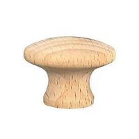 CAB KNOB MSHRM AU NATURAL WOOD
