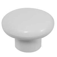 CAB KNOB PLASTIC WHITE 1-1/4IN
