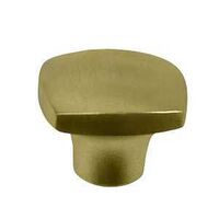 CAB KNOB SQ CHMPG BRS 1-1/4IN 