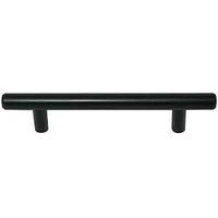 CAB PULL T-BAR MAT BLACK 128MM