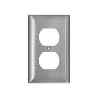 WALLPLATE DPX OUTLET 1-GANG SS