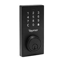 Taymor Centinel 3 33-D5030BLK Digital Deadbolt, 2 Grade, Code, Keyed Key, Matte Black, 2-3/8 to 2-3/4 in Backset