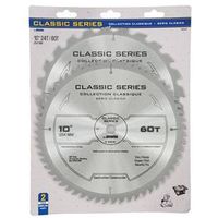 SAW BLADE 10IN 24T/60T 2PK    