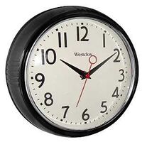 Westclox 32042BK Extra-Thick Retro Wall Clock