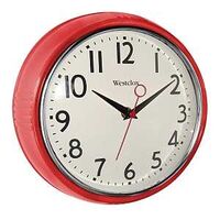 Westclox 32042R Extra-Thick Retro Wall Clock