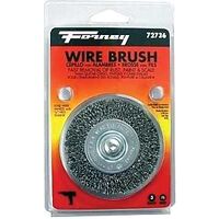 BRSH WHL WIRE CRIMPED 3IN HEX