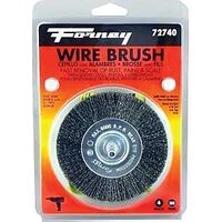 BRSH WHL WIRE CRIMPED 4IN HEX