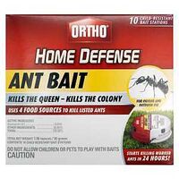 Ortho Home Defense OHD-MAT10 Ant Bait Station, 4.32 in L, 2.2 in W, 3.82 in H, 1.06 oz Bait, Metal, Red/White