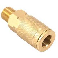 COUPLER BRASS 1/4 X 1/4IN MNPT