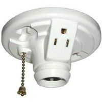 Allied Moulded LH Lamp Holder With Grounded Outlet