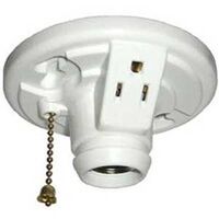 Allied Moulded LH Lamp Holder With Grounded Outlet
