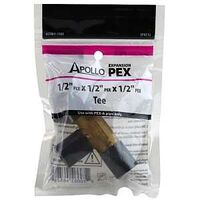 TEE PEX-A BRASS EXP BARB 1/2IN