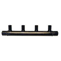 Apollo PXPA4PTO Manifold, 7-3/8 in OAL, 3/4 in Inlet, 4-Outlet, 1/2 in Outlet, Plastic, Black