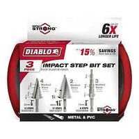 Diablo DSDS003 Impact Strong Step Drill Bit Set, 3-Piece