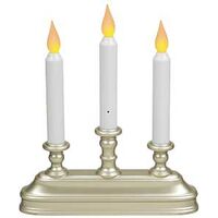 CANDLE LED DUAL FLM PEW 10.5IN