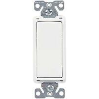Eaton Cooper Wiring 7504W-BOX Rocker Switch, 120/277 V, Strap Mounting, Thermoplastic, White