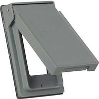 COVER 1G GFCI VERT OUTLET GREY