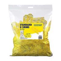 U-SHIM PLASTIC YEL LARGE 1MM  