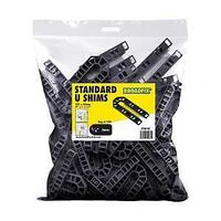 U-SHIM PLASTIC BLACK LARGE 6MM