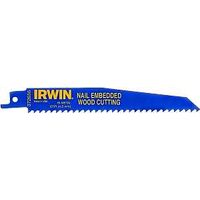 Irwin 372656P5 Reciprocating Saw Blade, 2 in W, 6 in L, 6 TPI, Cobalt/Steel Cutting Edge