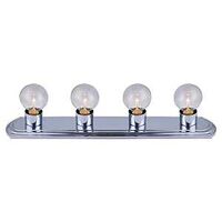 Canarm IVLBS14CH Vanity Light, 60 W, 4-Lamp, G Lamp, Steel Fixture, Chrome Fixture