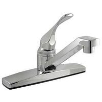 Boston Harbor PF8101A Kitchen Faucet, 1.8 gpm, 2-Faucet Hole, Plastic, Chrome Plated, Deck Mounting, Lever Handle