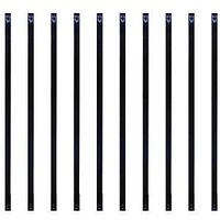 BALUSTER RECT STEEL BLK 38X1IN