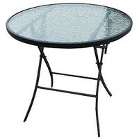 TABLE FOLDING W/GLASS TOP 32IN