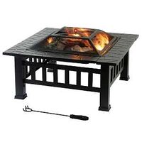 FIRE PIT SQUARE STEEL 32 IN   