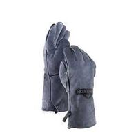 BBQ GLOVES LEATHER GRAY ONE-SZ