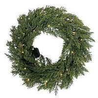CEDAR WREATH PRELIT B/O 2FT   