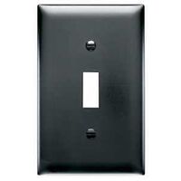 TOGGLE SWITCH WALLPLATE 1G BLK