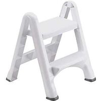 STOOL 2-STP FOLDABLE WHT 18IN 