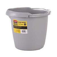 BUCKET ROUND PLASTIC GRAY 15QT