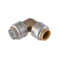 SharkBite UR4248A Transition Elbow, 1/2 in PB x 1/2 in CTS, 90 deg Angle, Brass, 200 psi Pressure
