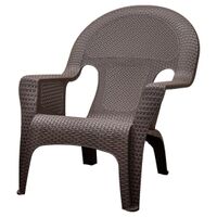 CHAIR LOUNGE WOVEN EARTH BROWN