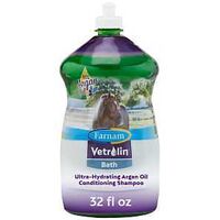 Farnam Vetrolin 100543873 Ultra-Hydrating Conditioning Shampoo, Liquid, Green, Pleasant, 32 oz Bottle
