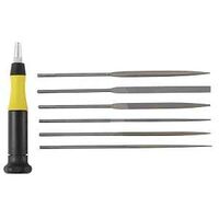 General Tools 700 Swiss Pattern Needle File Set With Locking Screw Chuck