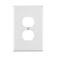 Leviton 021-80503-00W 1-Duplex Receptacle Midway Size Wall Plate